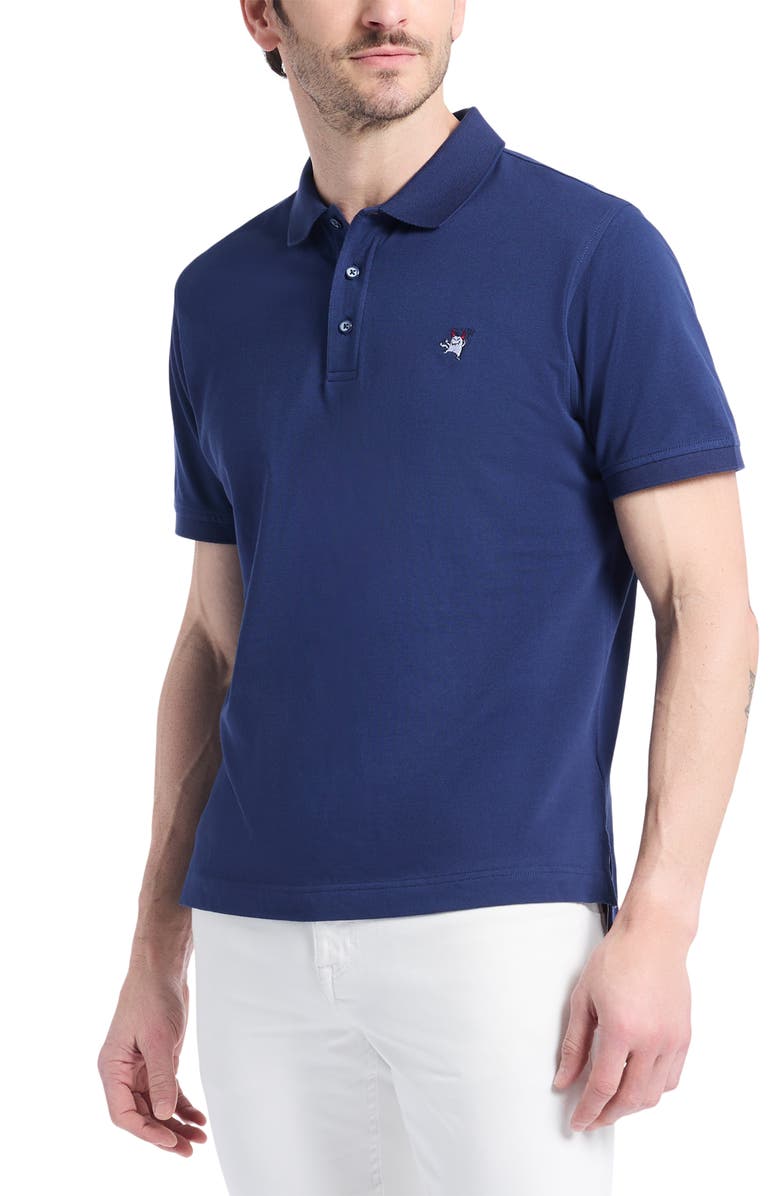 Robert Graham Devil Cotton Polo, Alternate, color, Navy