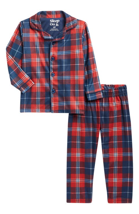 Kids' Plaid Print Two-Piece Pajamas (Toddler)