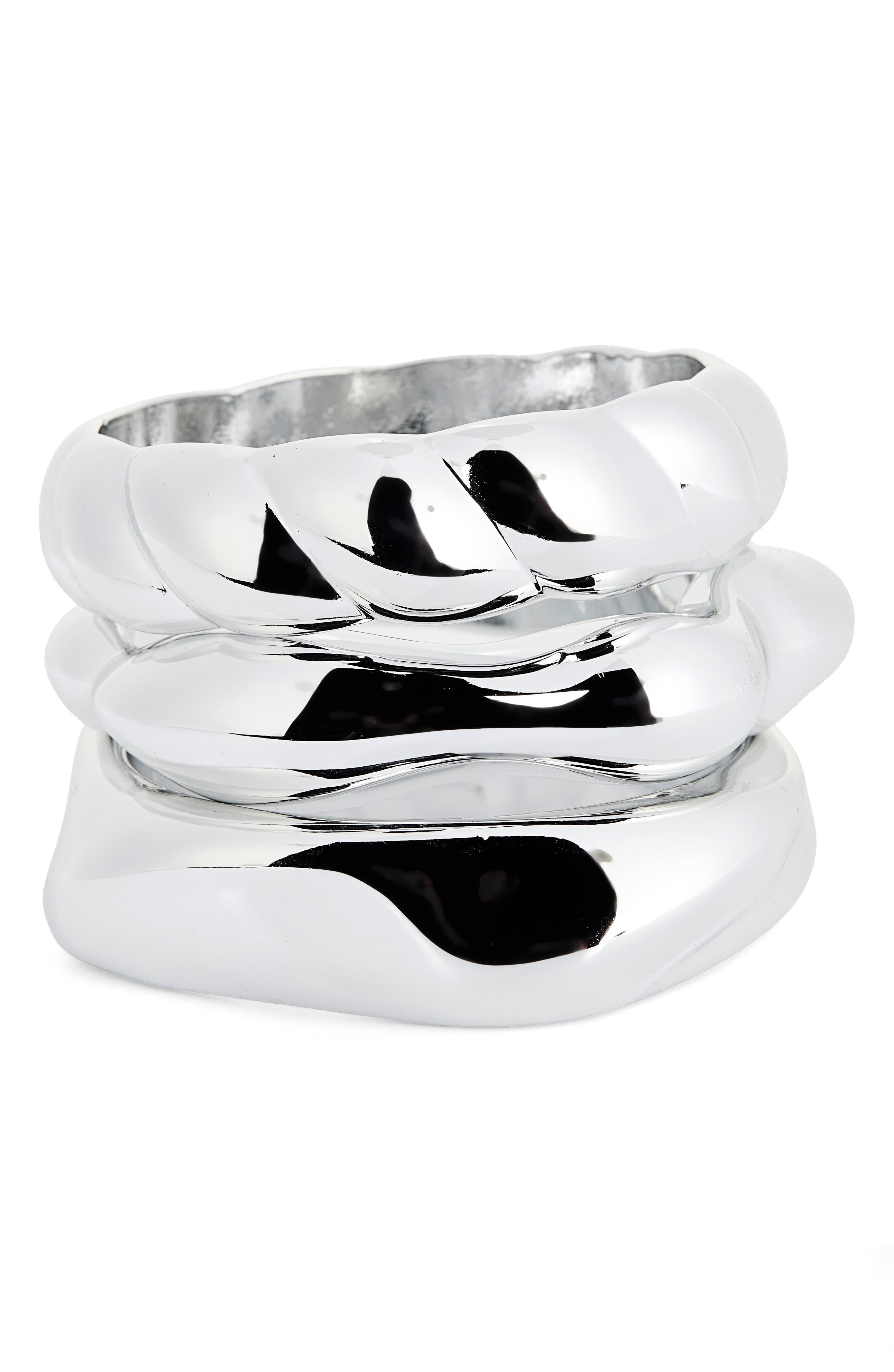 3-Pack Metal Bangles
