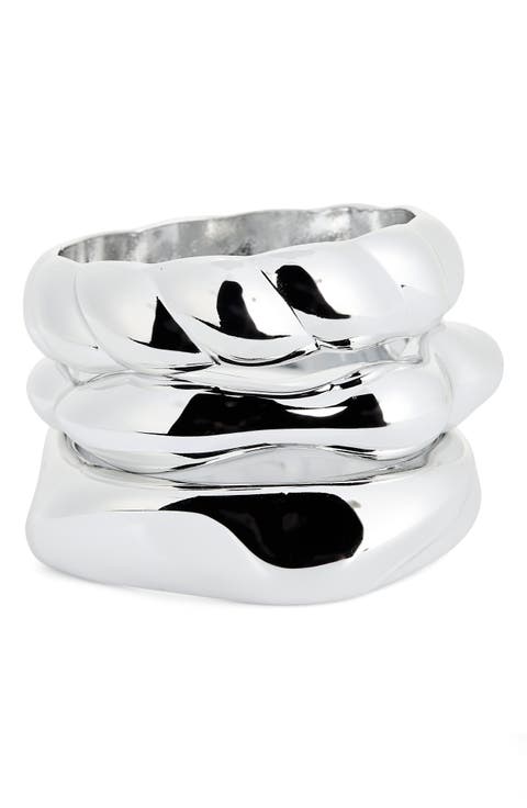 3-Pack Metal Bangles