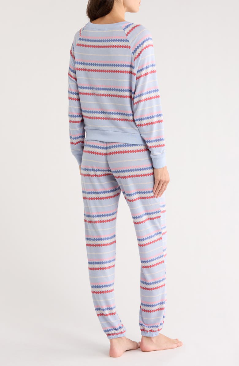 Honeydew Star Seeker Brushed Jersey Pajamas, Alternate, color, Frosty Diamond Stripe