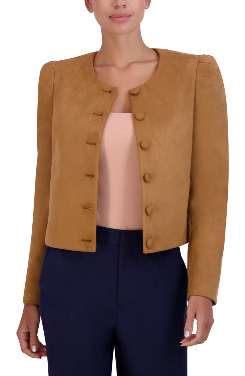 BCBGMAXAZRIA Day Faux Suede Jacket, Alternate, color, 