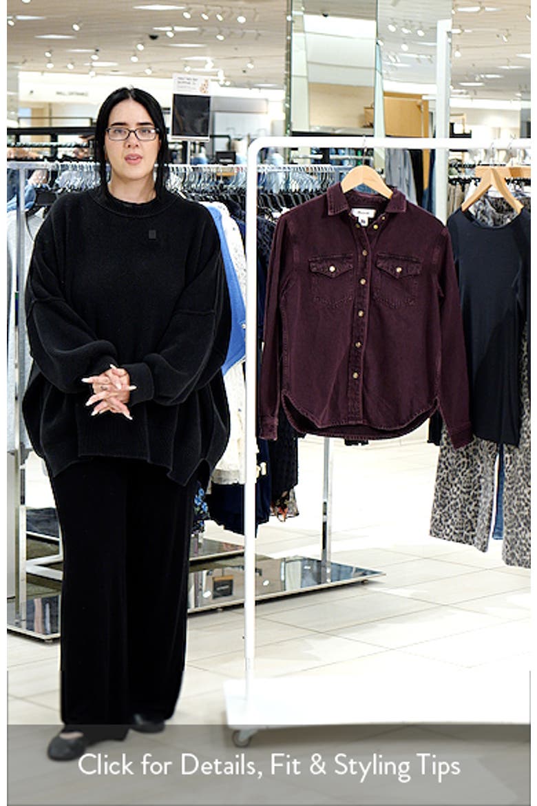 Airy Oversize Denim Snap-Up Shirt video
