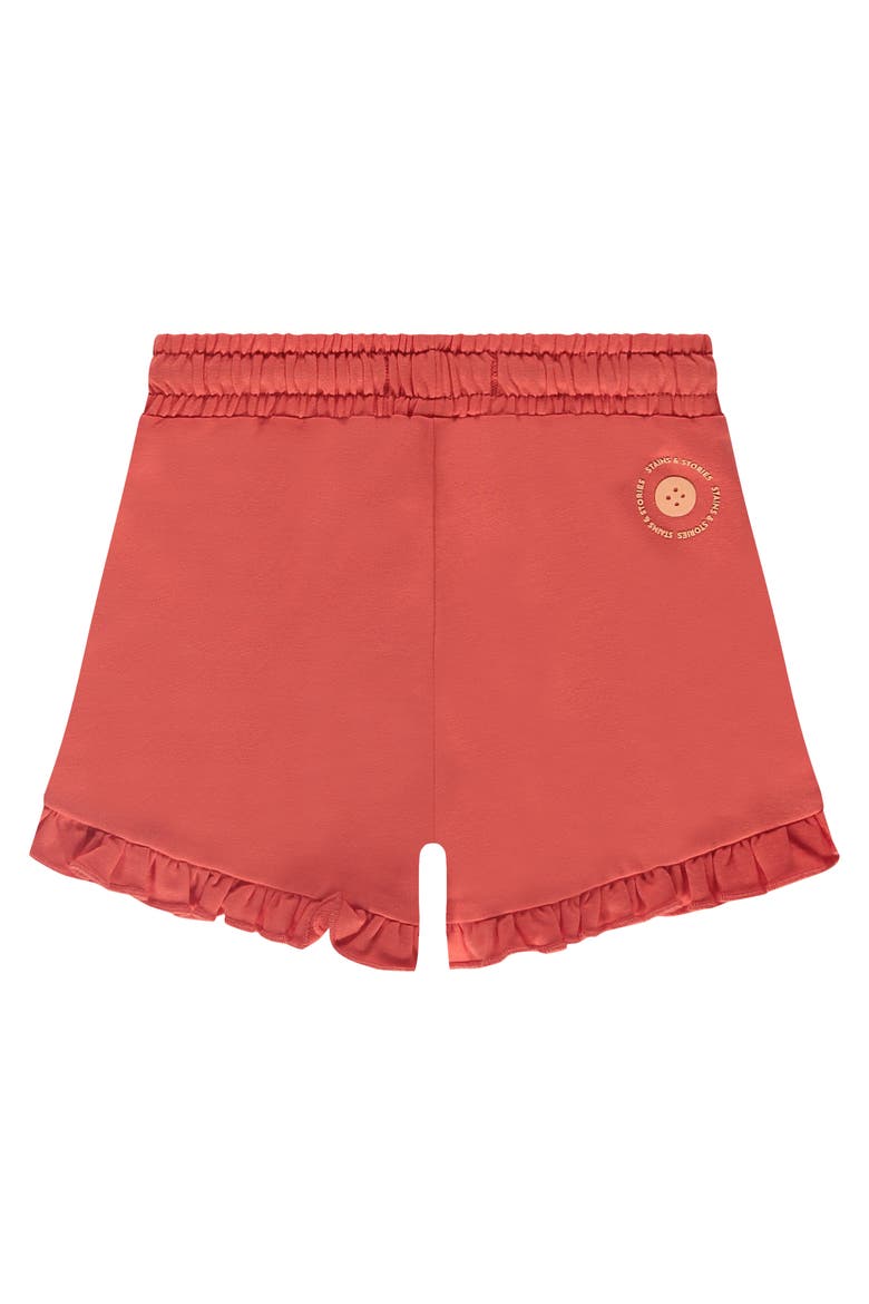 Ruffled Hem Shorts, Alternate, color, Grapefruit