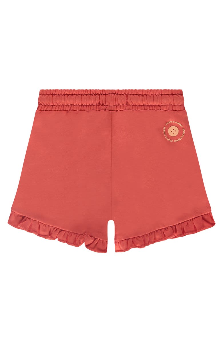 Stains and Stories by Babyface Ruffled Hem Shorts, Alternate, color, Grapefruit