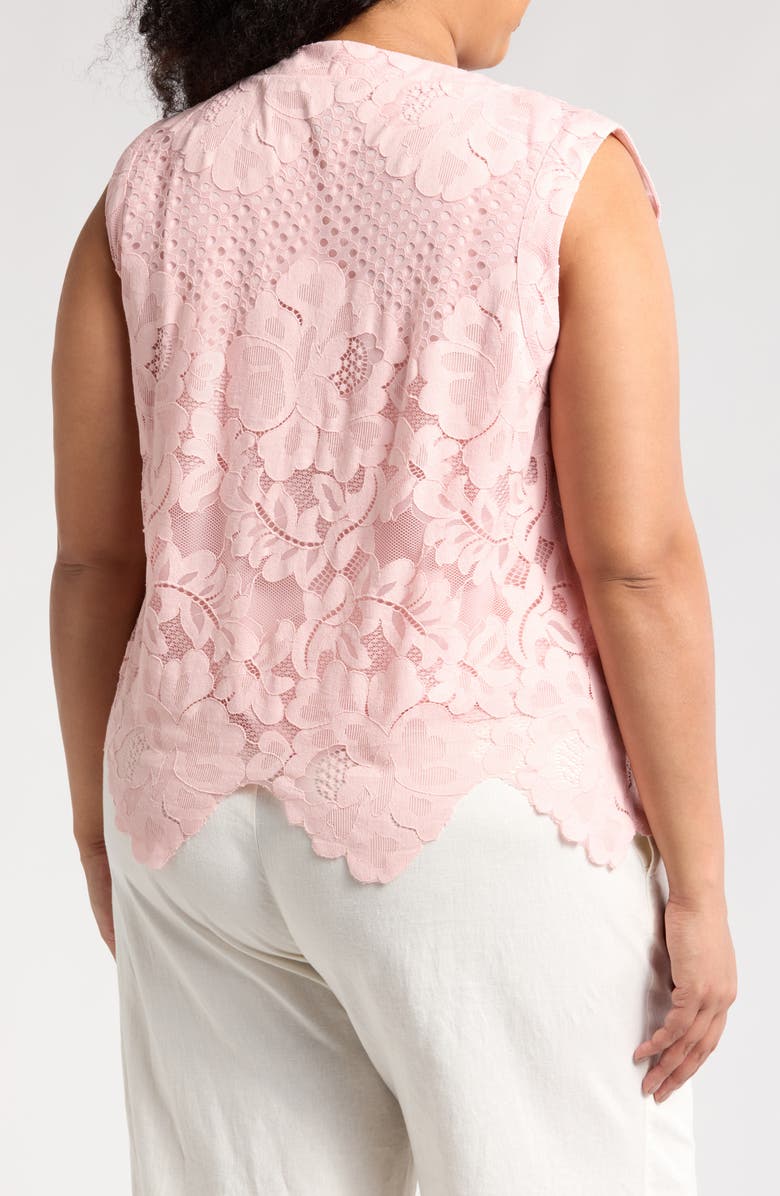 Forgotten Grace Lace Button Tank, Alternate, color, Blush