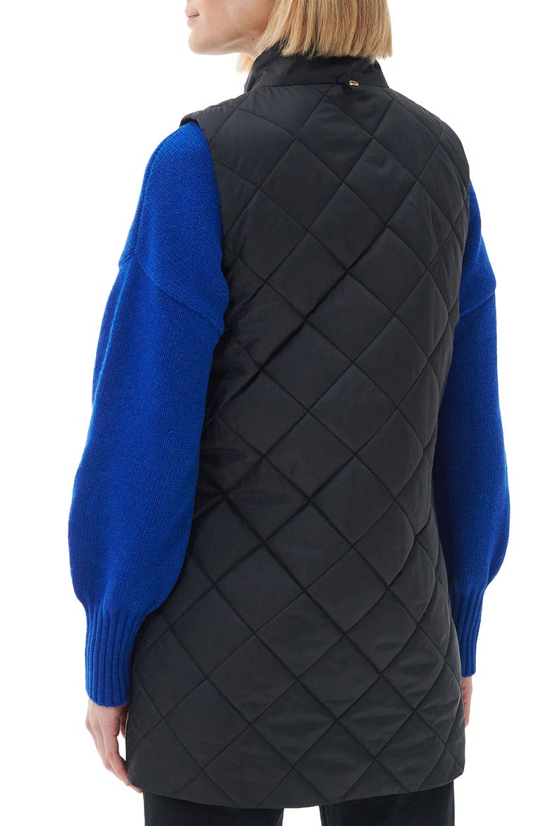 Cosmia Quilted Liner Vest, Alternate, color, BLACK