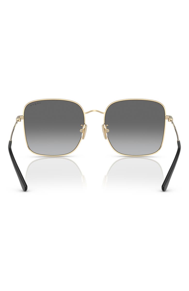 VOGUE 57mm Gradient Square Sunglasses, Alternate, color, Pale Gold