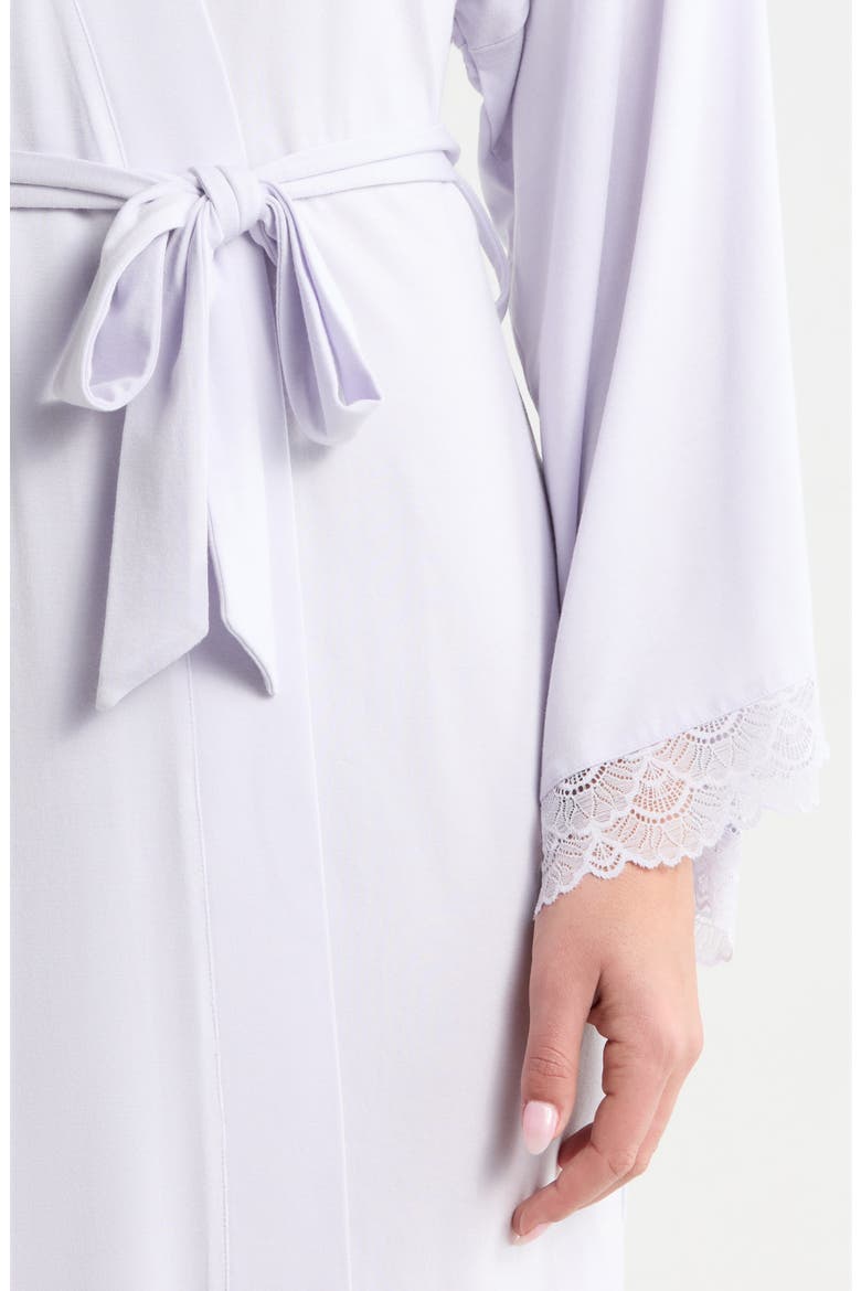 Moonlight Eco Lace Trim Robe, Alternate, color, PURPLE PUFF
