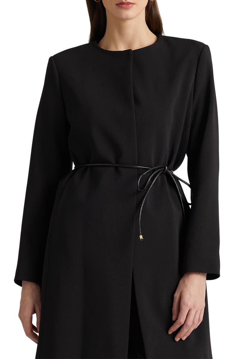 Lauren Ralph Lauren Belted Crepe Jacket, Alternate, color, 