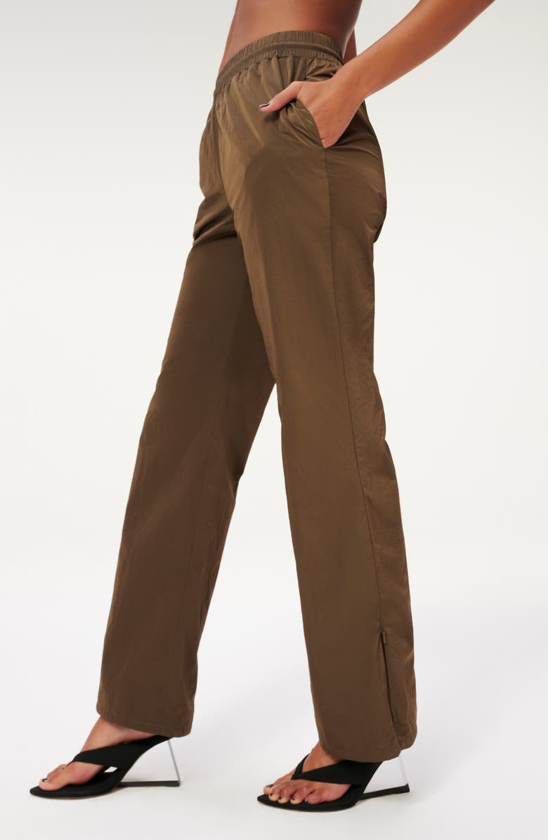 Good American Wide Leg Track Pants, Alternate, color, 