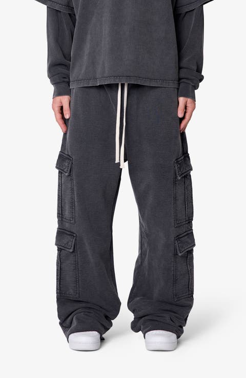 Ultra Baggy Cotton Flece Cargo Sweatpants