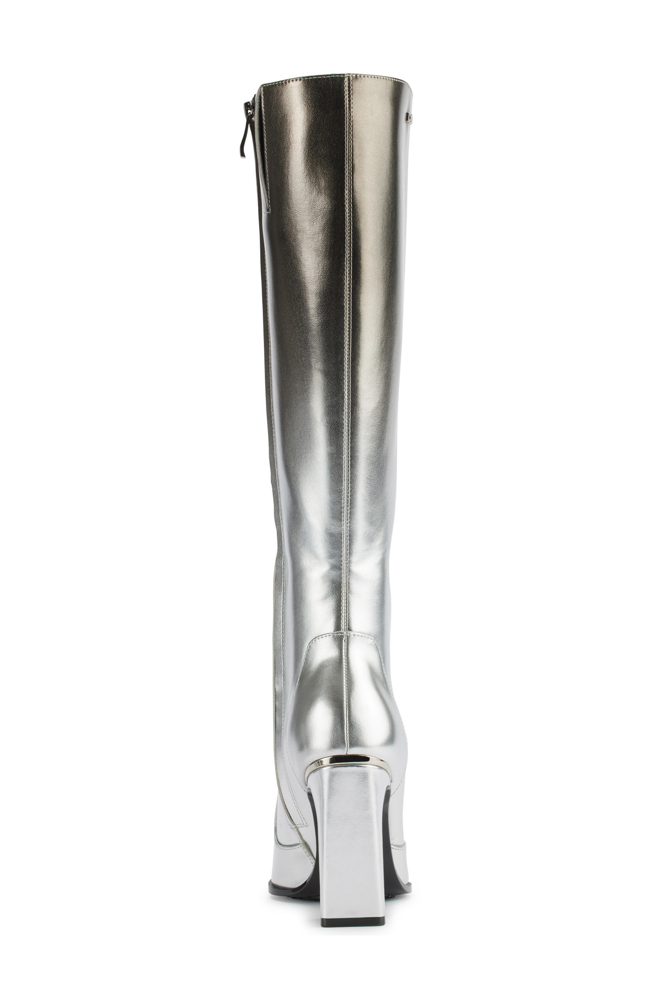 DKNY Soryn Block Heel Knee High Boot, Alternate, color, Pewter/ Silver