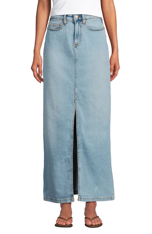 Lands' End Soft Denim Maxi Skirt In Breeze Blue Wash