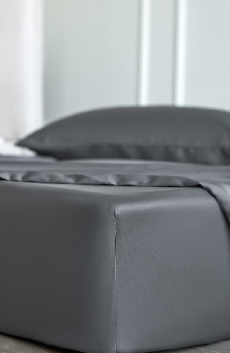 Sijo Sateen Sheet Set, Alternate, color, Storm