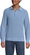 Lands' End Long Sleeve Drifter Polo Sweater