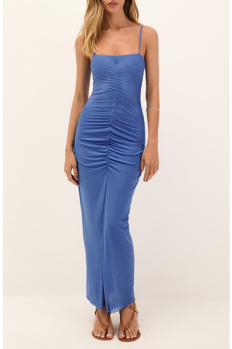 Tyla Midi Cover-Up Dress, Main, color, BLUE