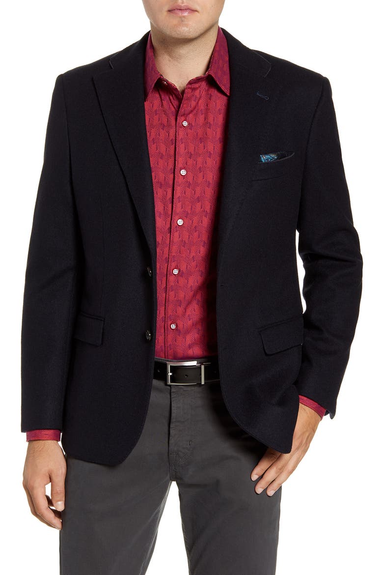 Kerrigan Regular Fit Cashmere Blend Blazer, Main, color, DARK NAVY