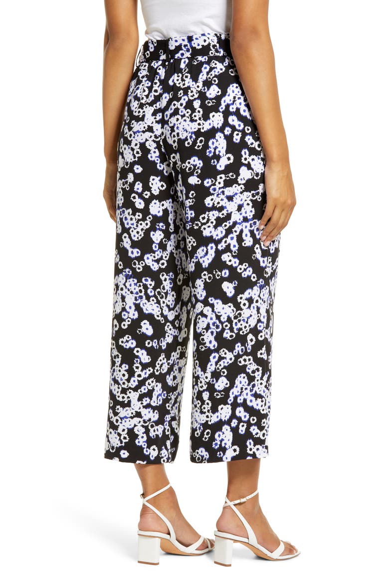 Wide Leg Crop Pants, Alternate, color, BLACK DEACON FLORAL