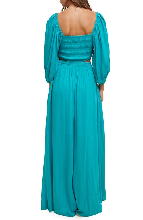 WISHLIST WISHLIST BALLOON SLEEVE CUTOUT MAXI DRESS