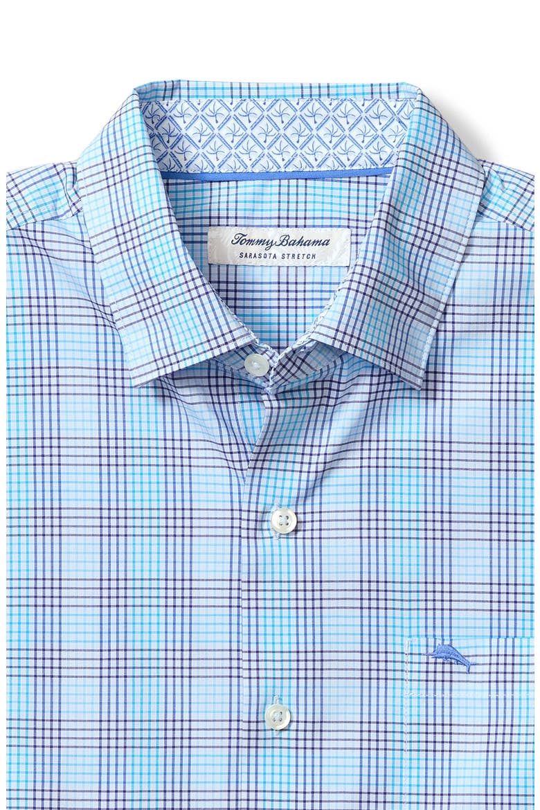 Sarasota Stretch Sea Check IslandZone® Button-Up Shirt, Alternate, color, CHAMBRAY BLUE