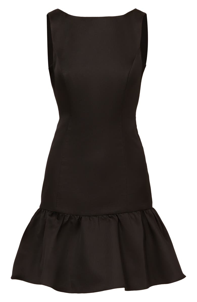 Adrianna Papell Flounce Hem Mikado Cocktail Dress, Alternate, color,