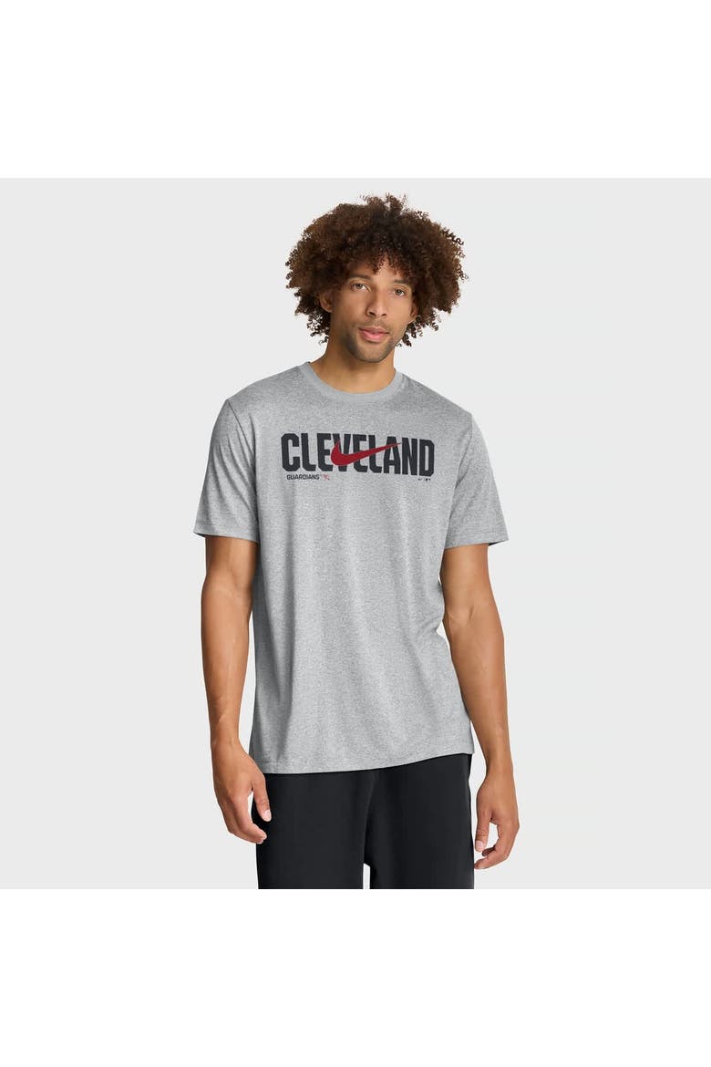 Men's Nike Heather Gray Cleveland Guardians Swoosh Legend Dri-FIT T-Shirt, Main, color, Heather Gray