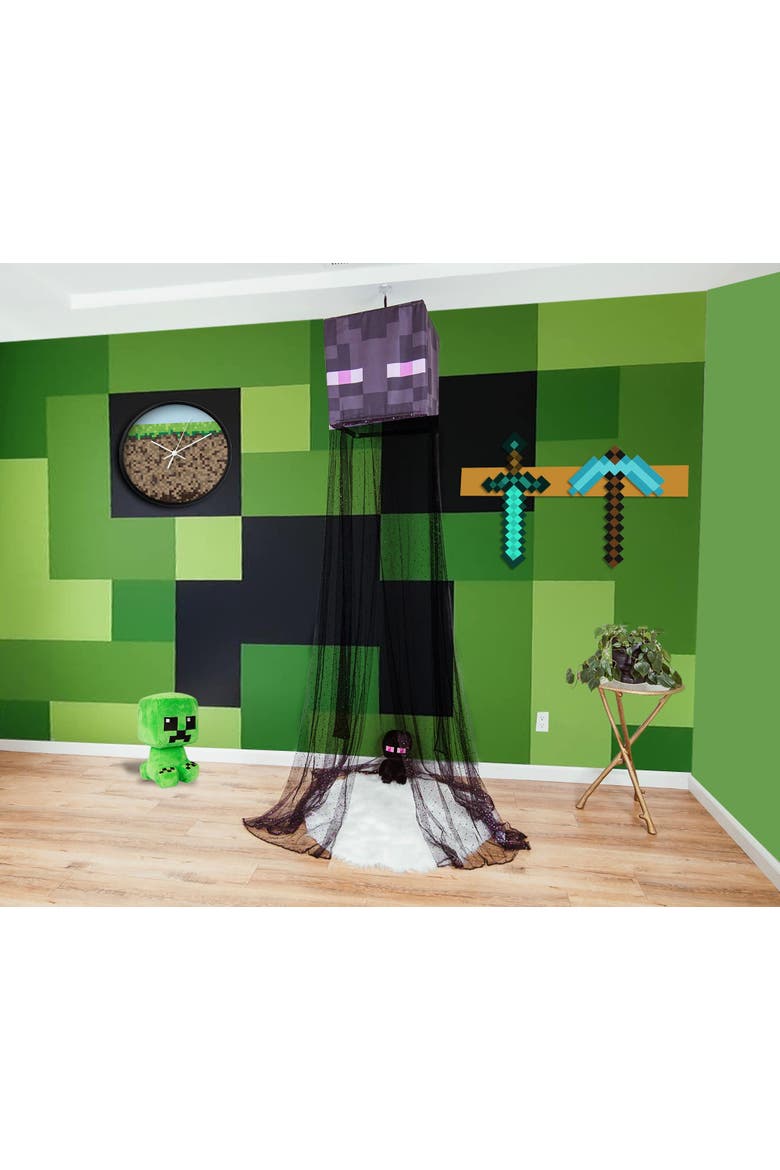 Enderman Kids Bed Canopy for Ceiling, Hanging Curtain Netting, Alternate, color, Black