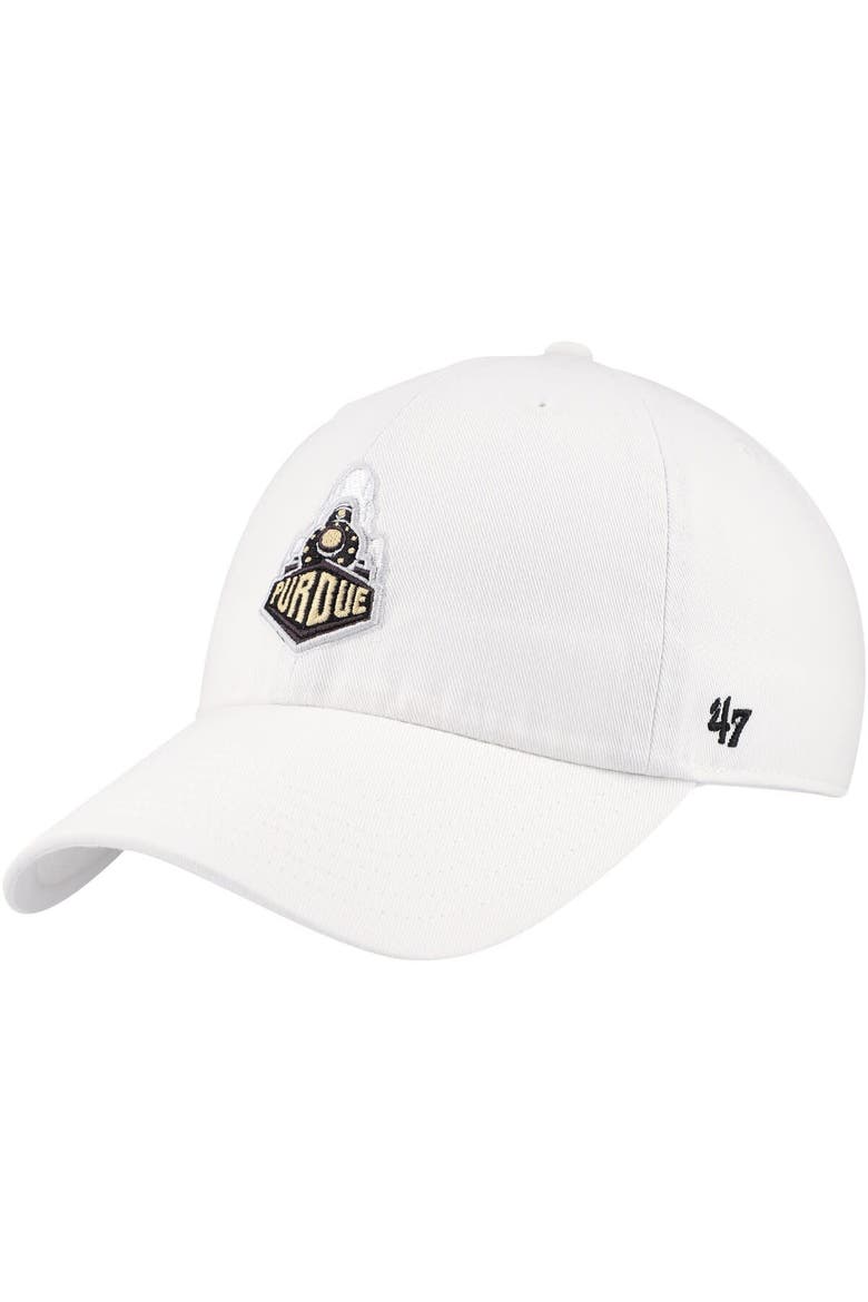 Men's '47 White Purdue Boilermakers Clean Up Adjustable Hat, Main, color, White