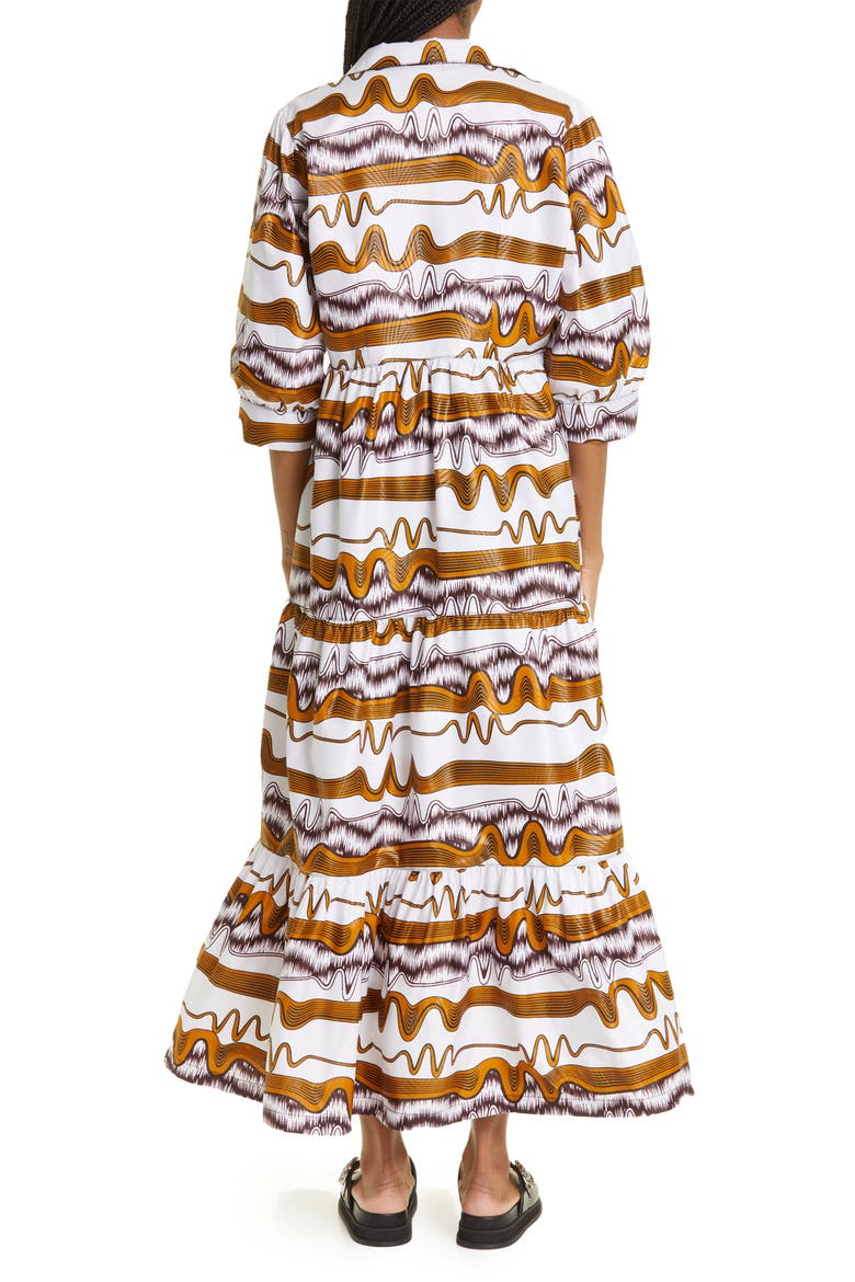 Mix Print Cotton Blend Dress (Limited Edition), Alternate, color, COCOA WHITE