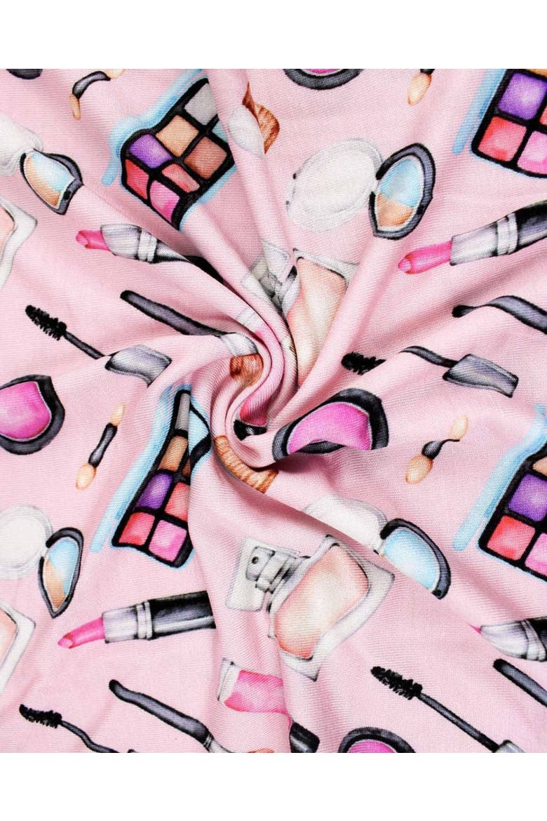 Makeup Print Relaxed Lounge Pants, Alternate, color, Pink