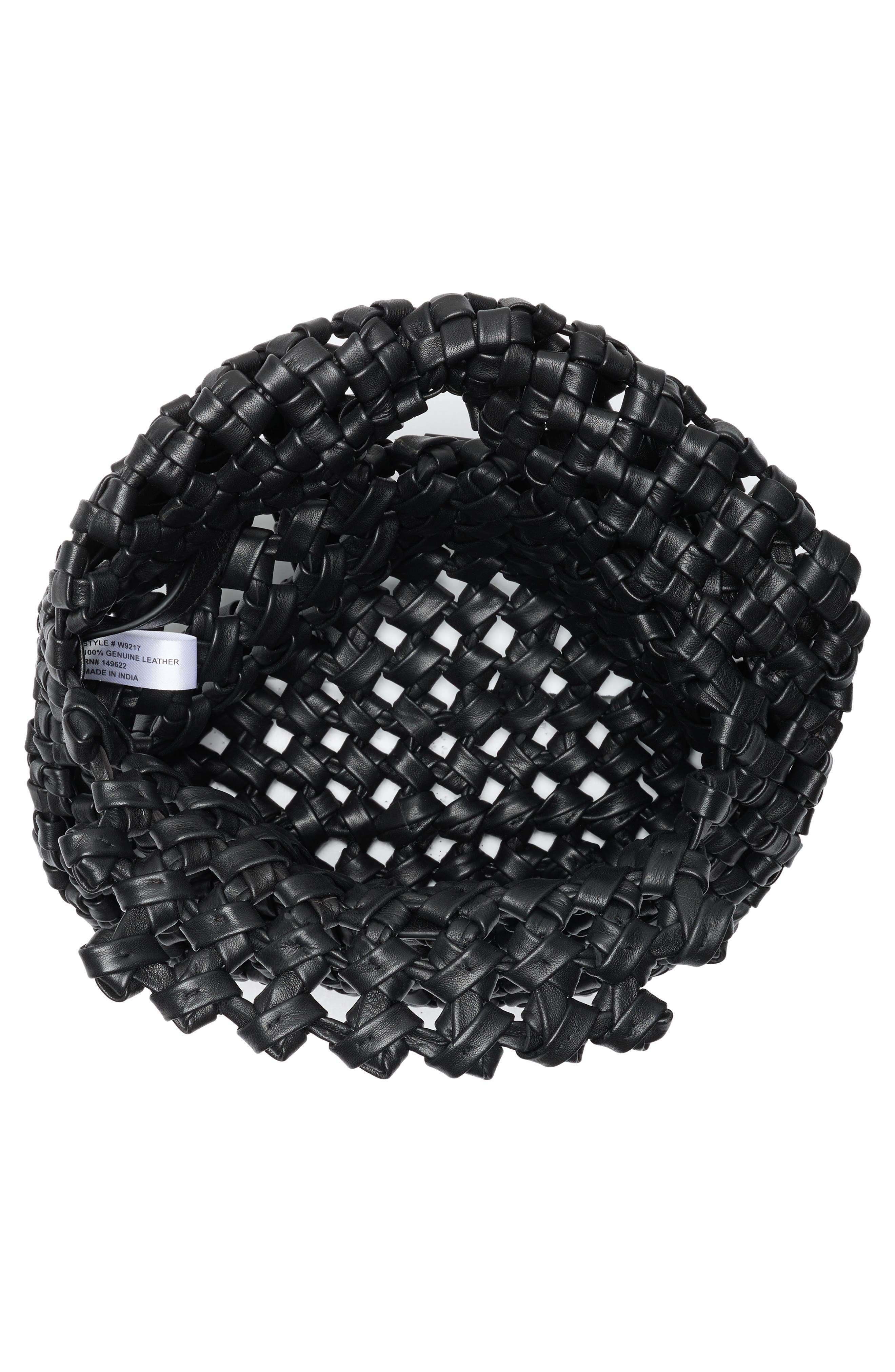 Mackenzie Woven Knot Shoulder Bag, Alternate, color, BLACK