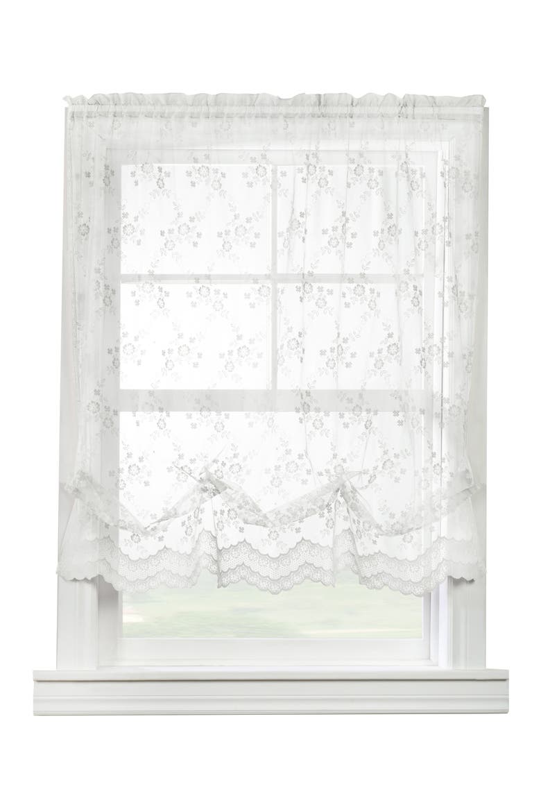 Balloon Sheer Curtain Panel, Main, color, WHITE