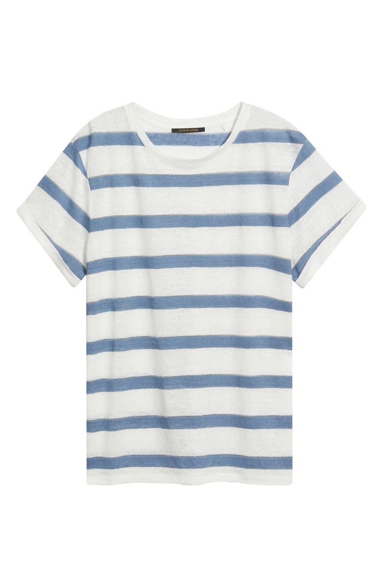 KOBI HALPERIN Kendall Stripe Linen T-Shirt, Main, color, 