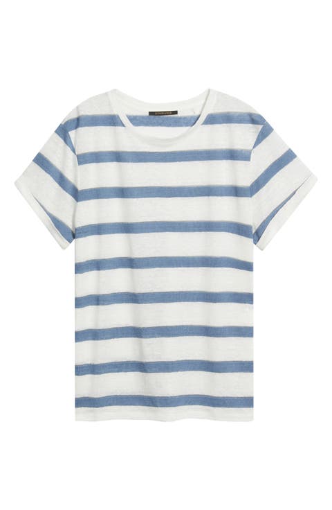 Kendall Stripe Linen T-Shirt