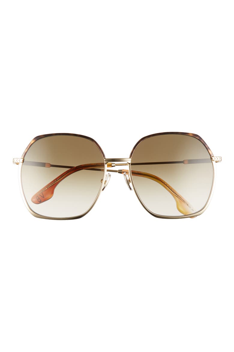 59mm Square Sunglasses, Main, color, GOLD/ KHAKI