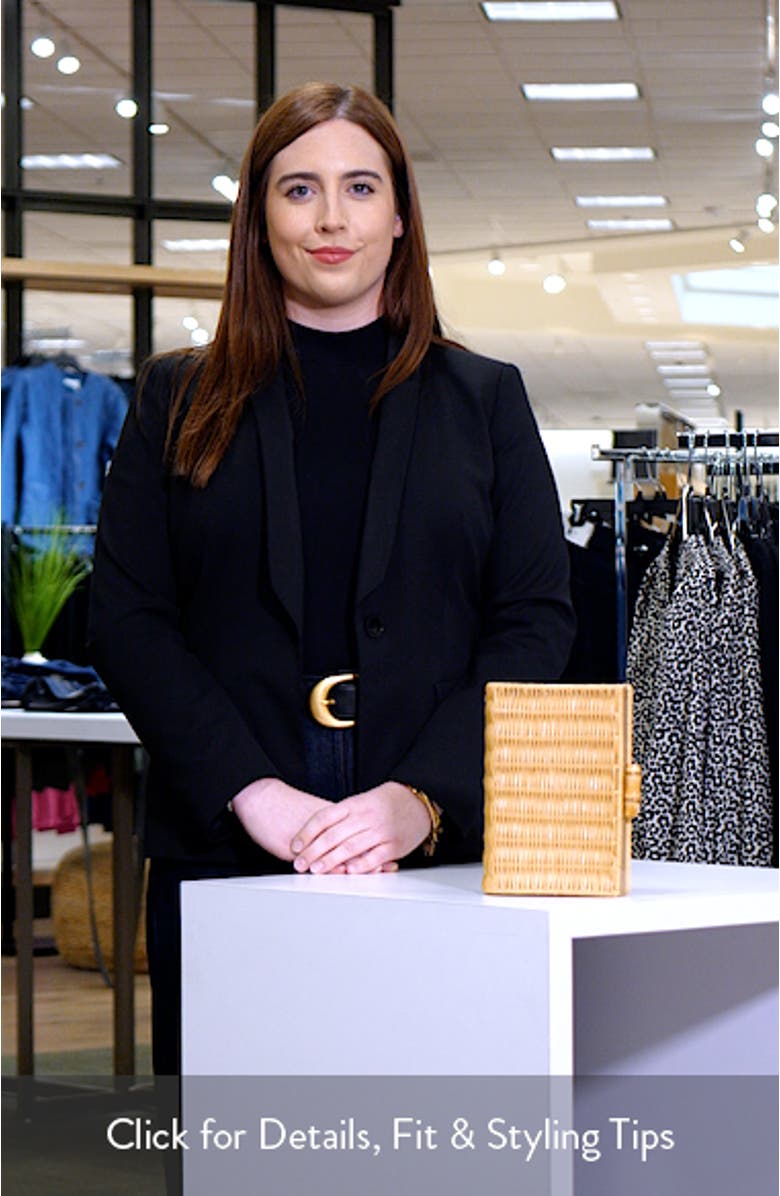 Petite Rattan Clutch, sales video thumbnail