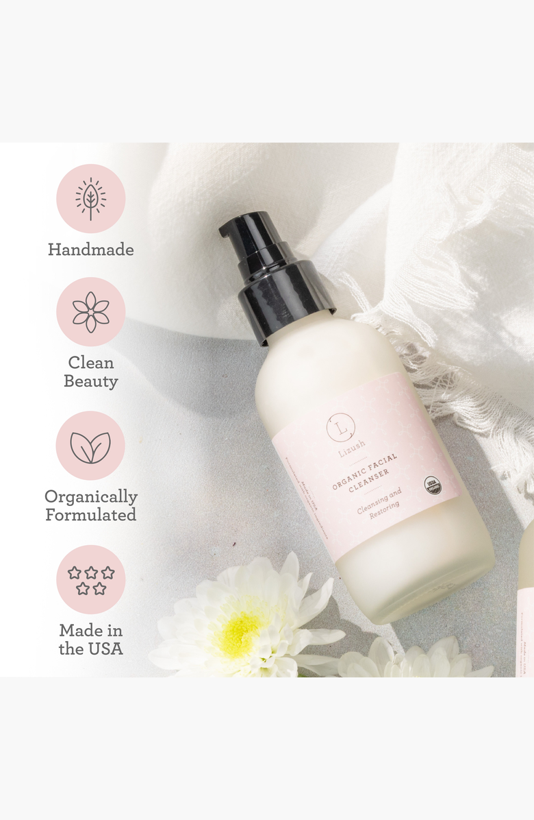 Lizush ORGANIC FACIAL CLEANSER Cleansing and Restoring, Alternate, color, NO COLOR