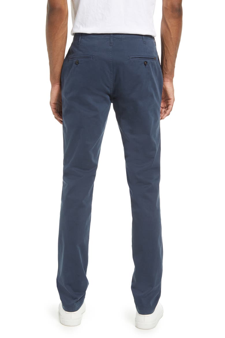 Stretch Cotton Straight Leg Chinos, Alternate, color, CARBON BLUE