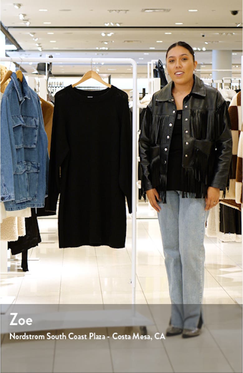 Long Sleeve Crewneck Sweater Dress, sales video thumbnail