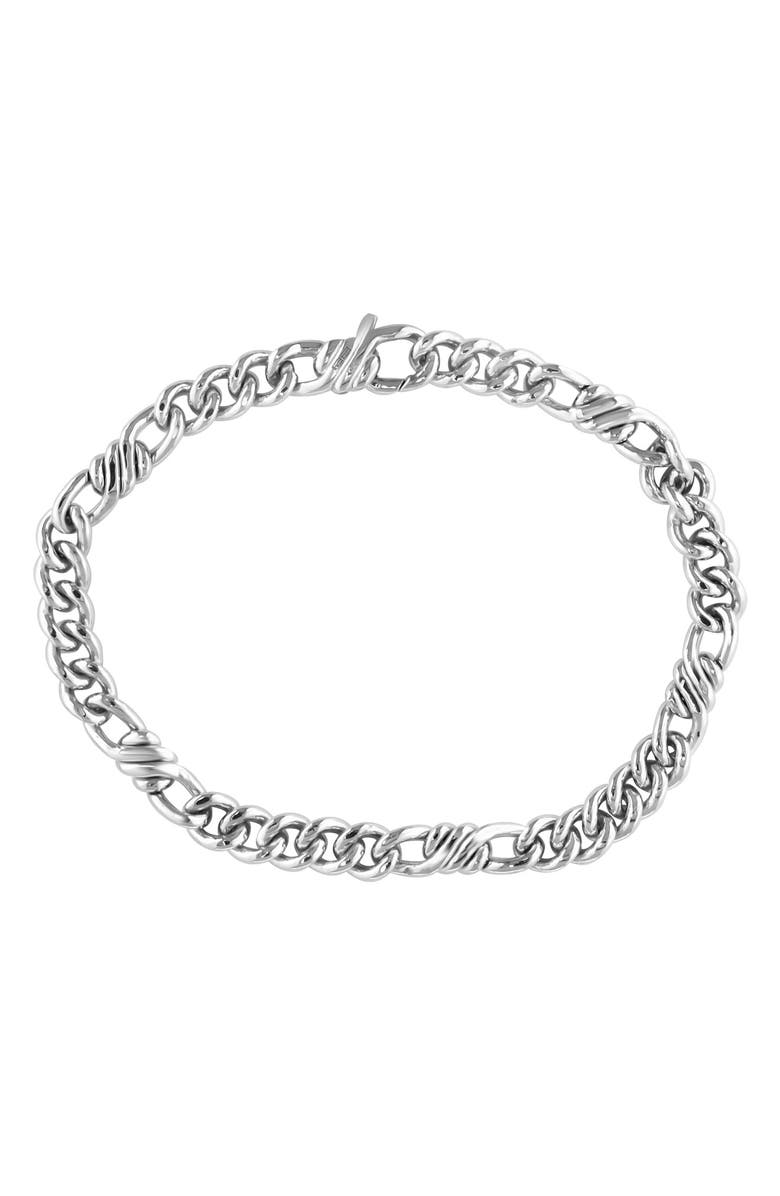 EFFY Sterling Silver Figaro Bracelet, Main, color,