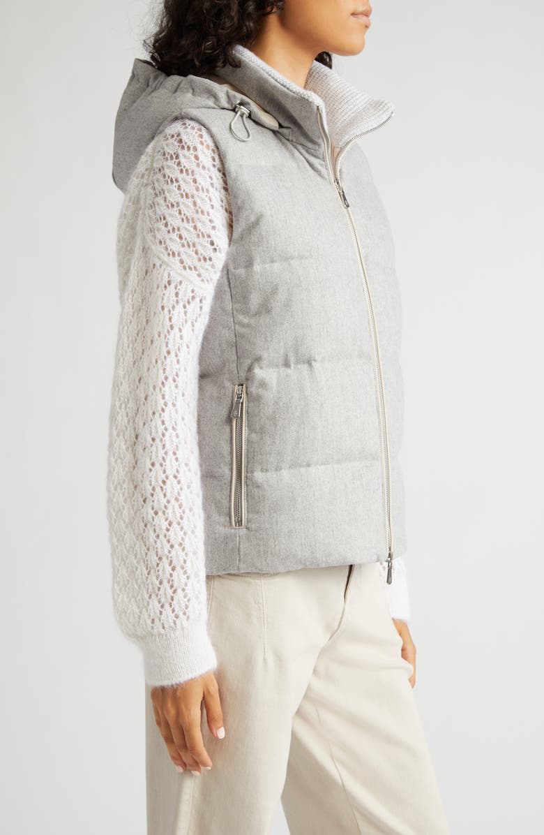 Eleventy Quilted Down Vest with Removable Hood, Alternate, color,