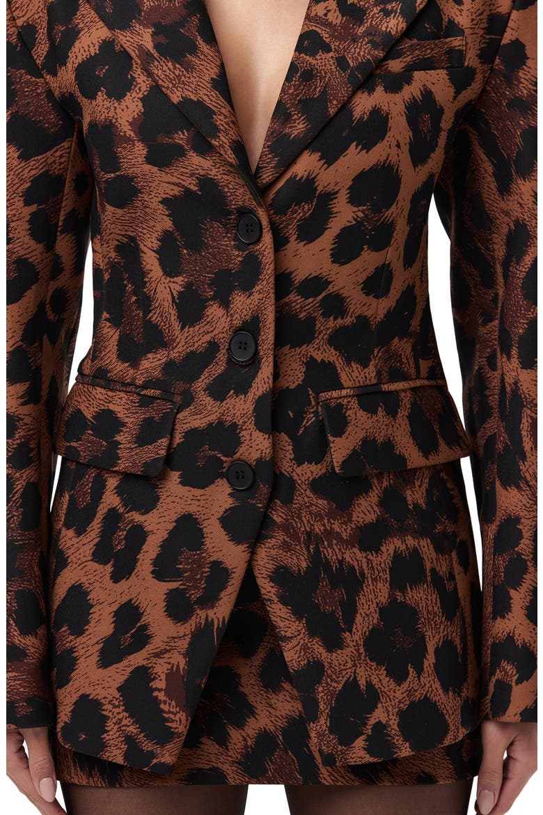 Fitted Blazer, Alternate, color, LEOPARD