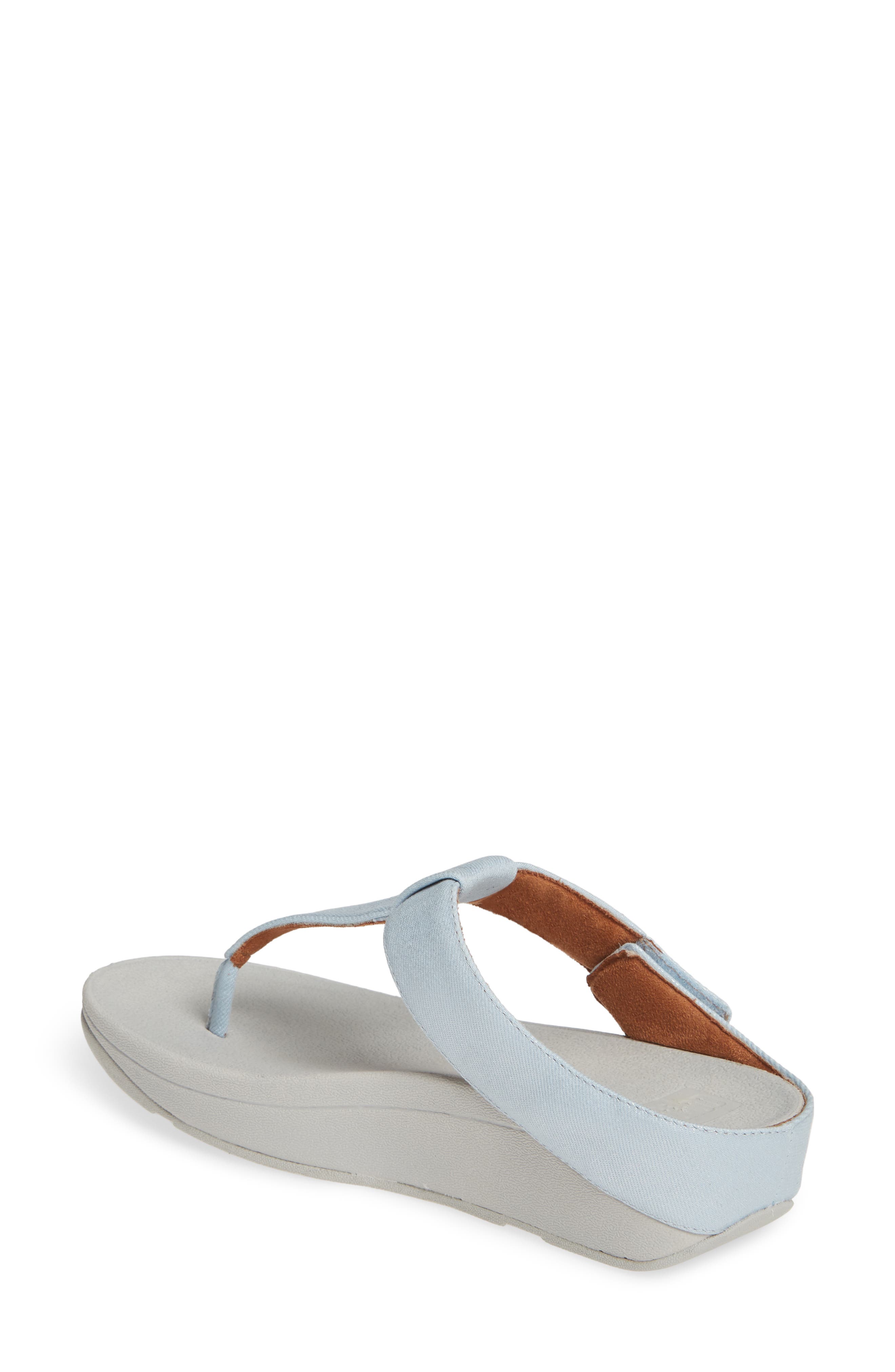 Mina Flip Flop, Alternate, color, LIGHT BLUE FABRIC