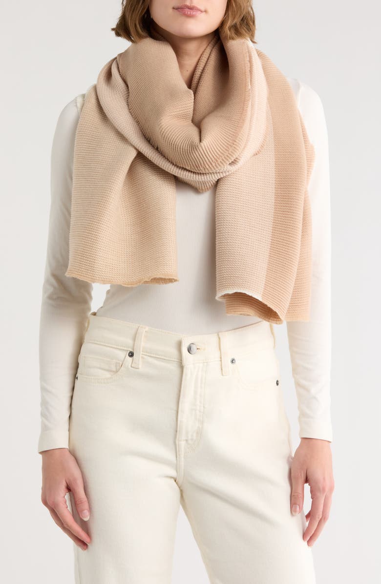 Vince Camuto Colorblock Scarf, Main, color, Neutral