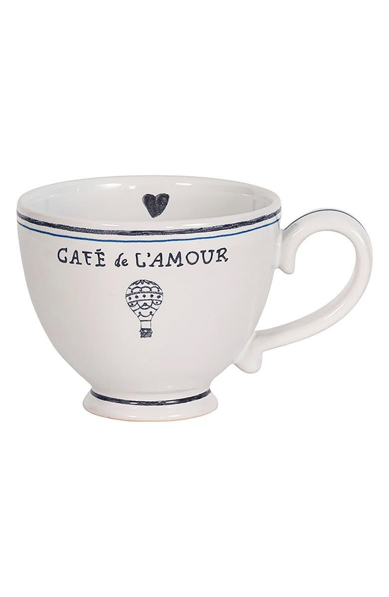 Juliska L'Amour Toujours 16-Piece Dinnerware Place Setting, Alternate, color, Whitewash/Black