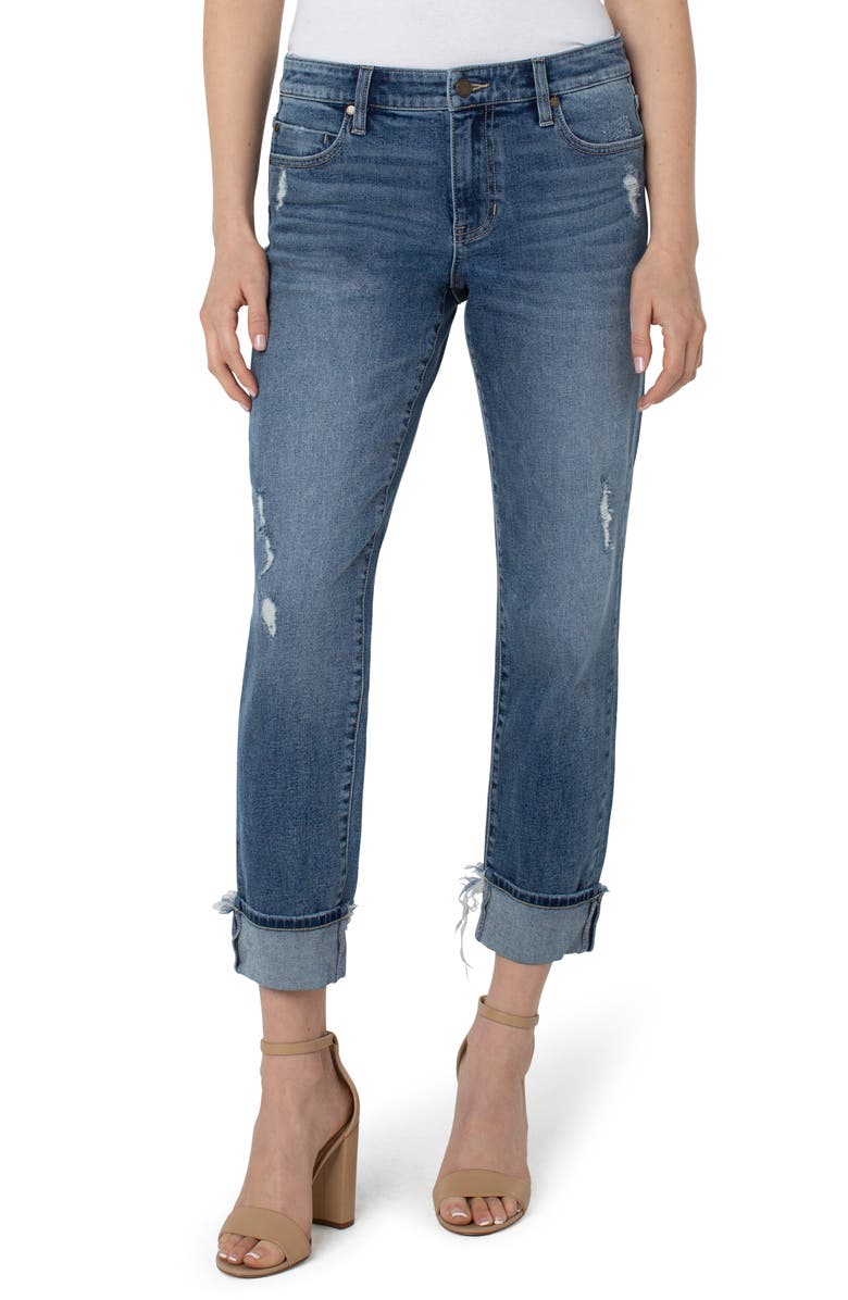 Liverpool Los Angeles Marley Distressed Girlfriend Jeans, Main, color, 