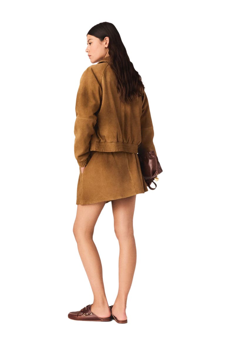 Suede jacket, Alternate, color, Camel