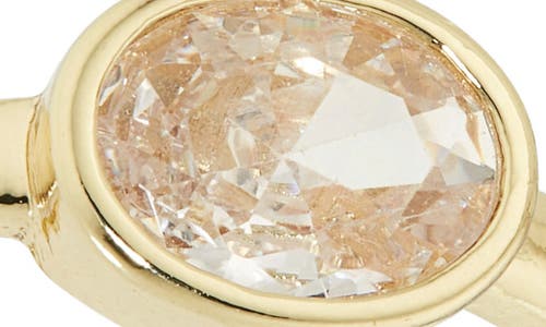 Nordstrom Rack Bezel Set Oval Cubic Zirconia Ring In Gold