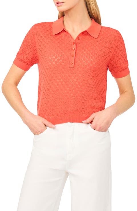 Clara Diamond Knit Polo
